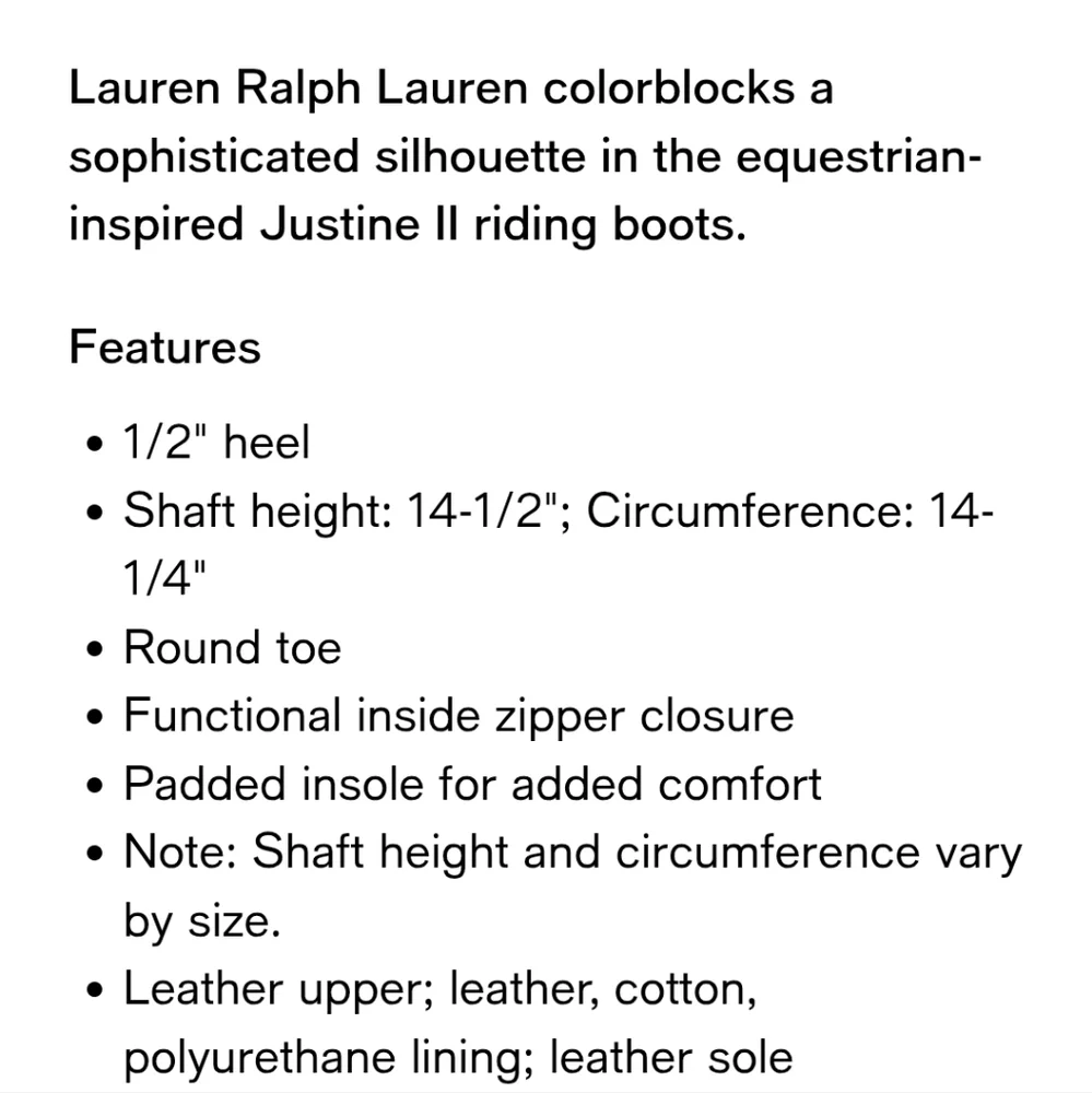 Ralph Lauren Women's Justine II Black and Brown Over the Knee Boots